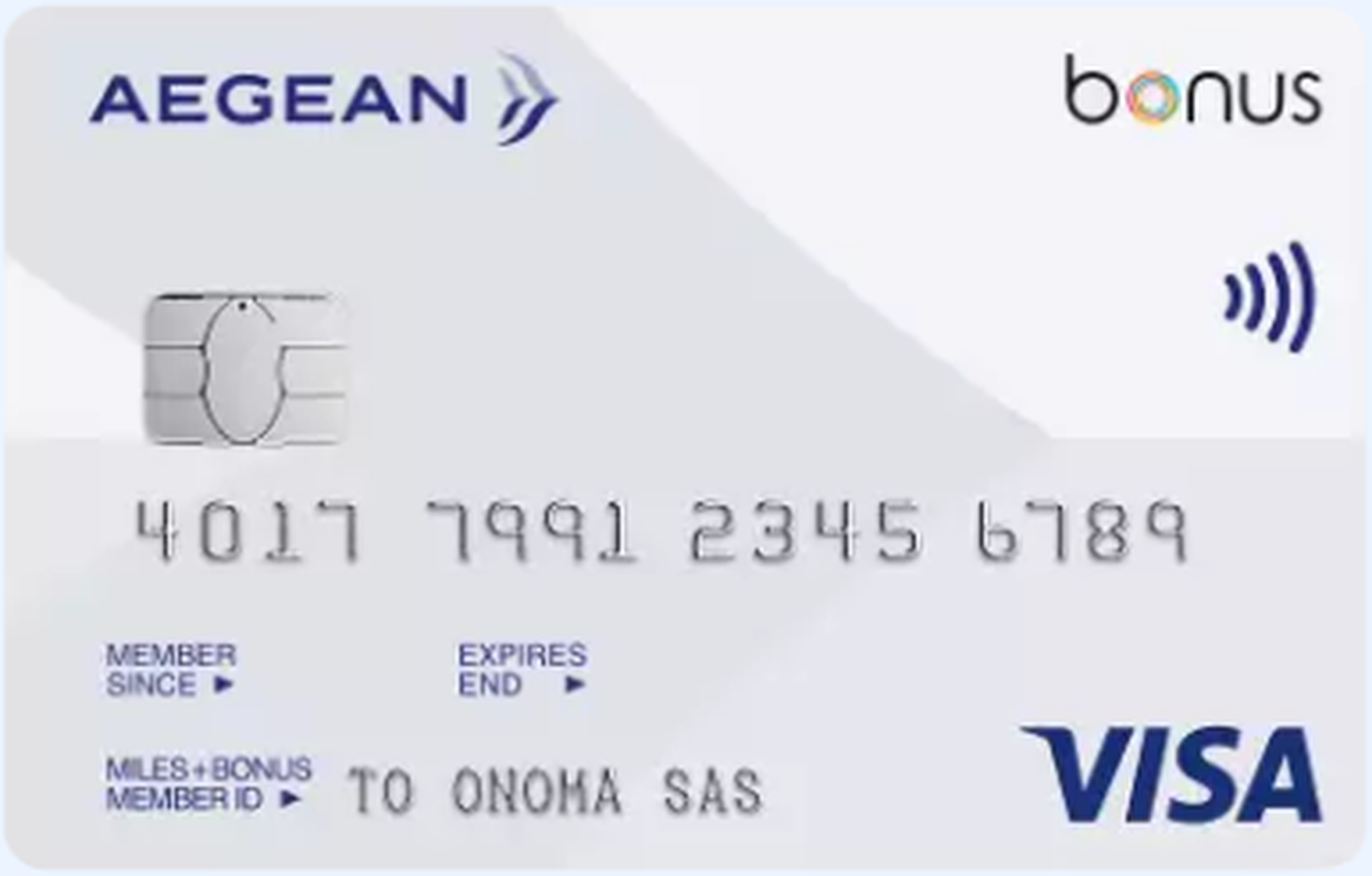 Aegean Bonus Visa card